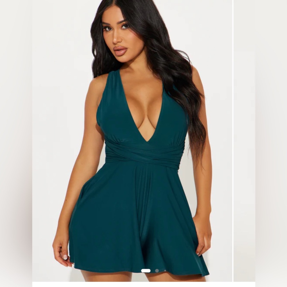 FASHION NOVA Back At It Again Romper - Hunter